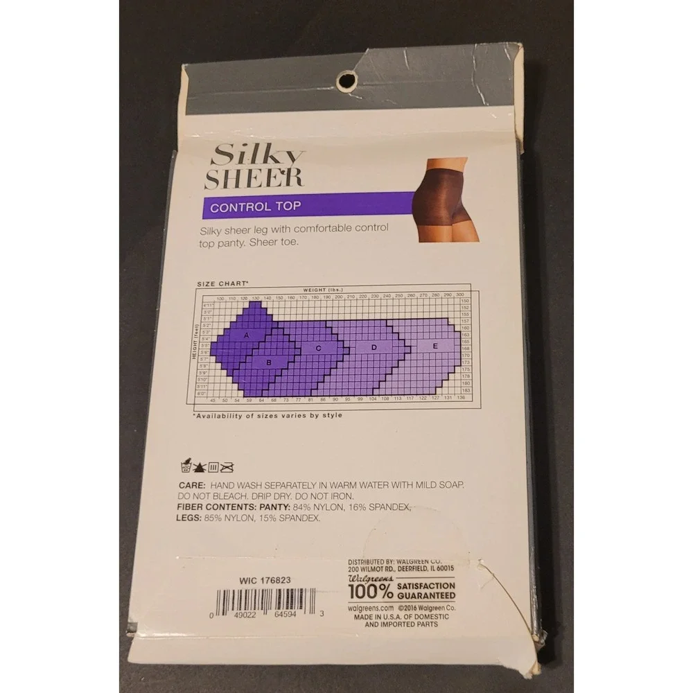 Westloop Silky Sheer Control Top Pantyhose Tights B Jet Black Hosiery y2kvintage